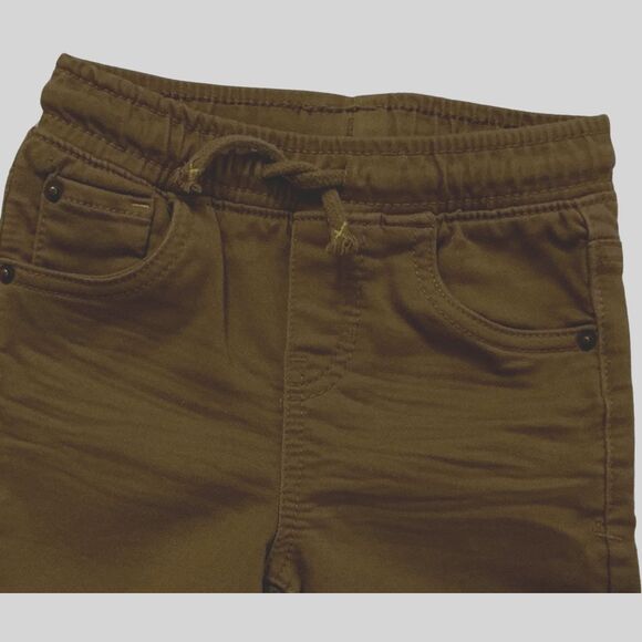 Cat & Jack Boy's Skinny Casual Short Pants Brown Elastic Waist Pockets Size 3T - Picture 2 of 4